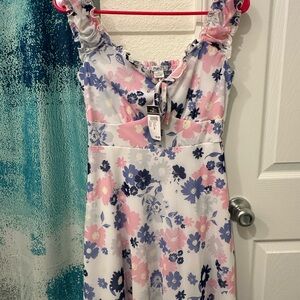 Rue21 Pink and Blue Floral Dress